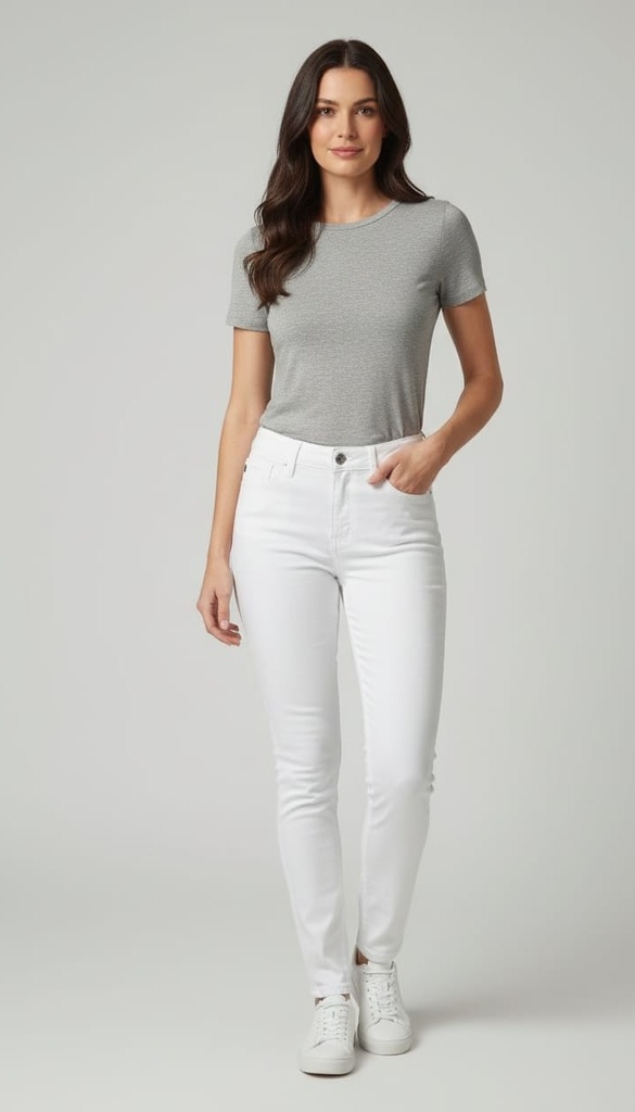 KANCAN JEANS MUJER BLANCO