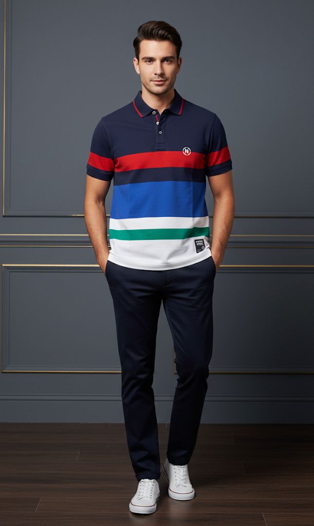 NAUTICA CAMISETA HOMBRE AZUL M-RJ-BLC-VR