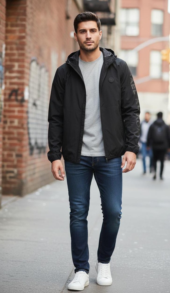 MICHAEL KORS CHUMPA NEGRO HOMBRE