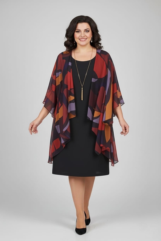 SANDRA DARREN VESTIDO ESTAMPADO PLUS 77849W