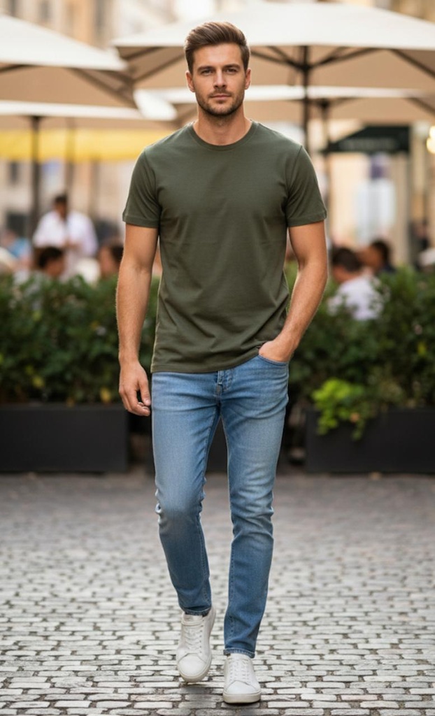 GAP CAMISETA VERDE OLIVO HOMBRE 797098VO