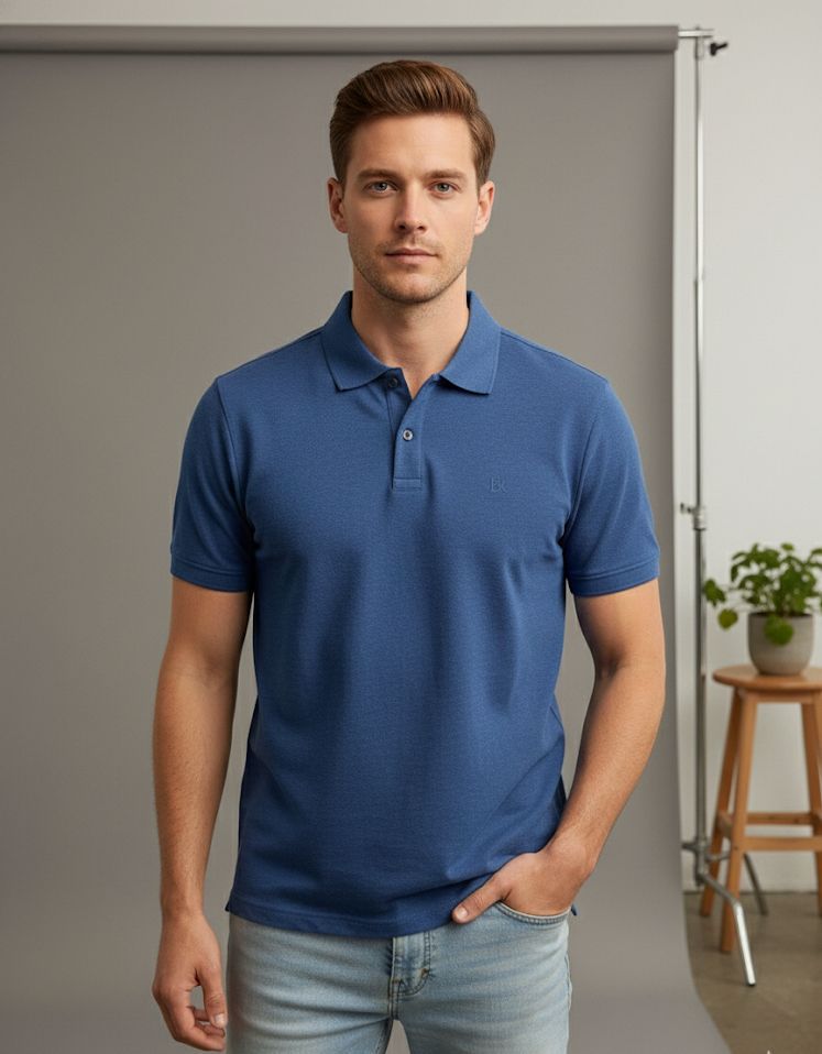 BANANA CAMISETA C.P AZUL HOMBRE 803392A