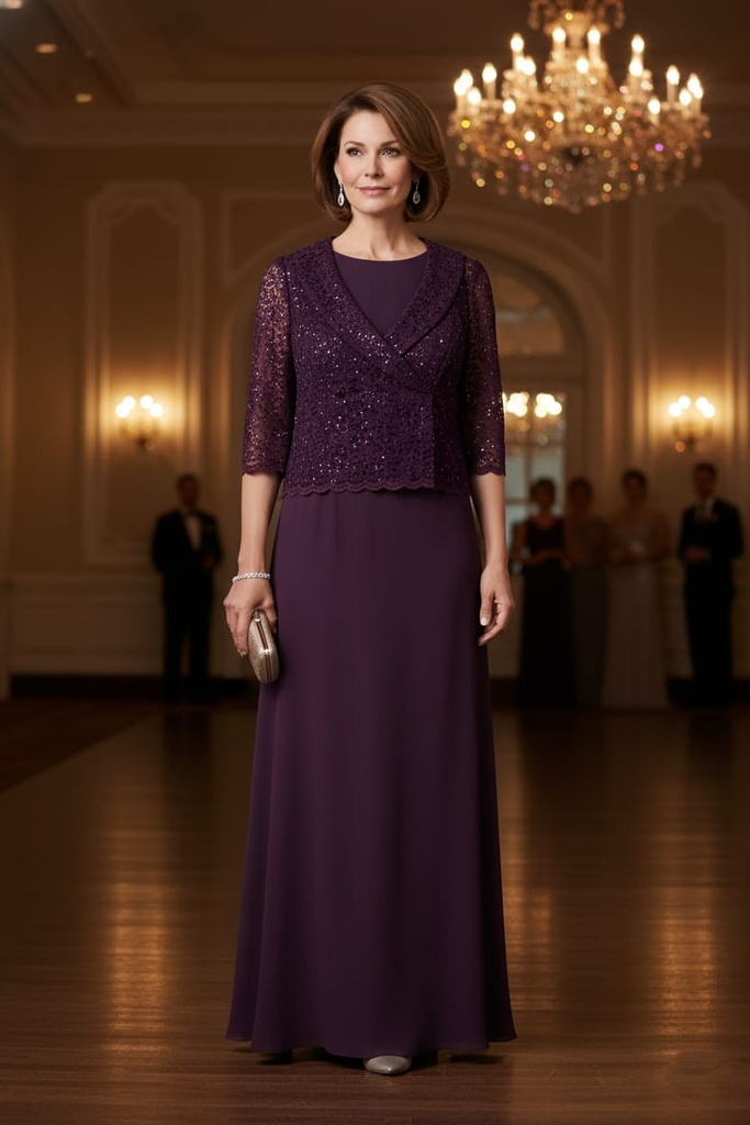 ALEX VESTIDO MORADO LENTEJUELA 84122750