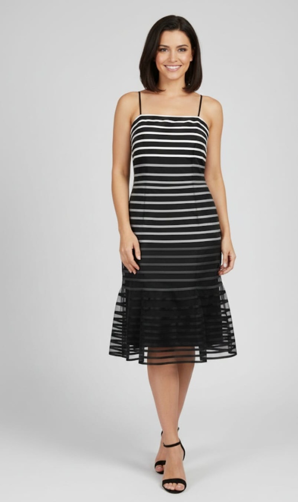 JS VESTIDO MUJER NEGRO LINEAS BLC-GRIS-N 859876