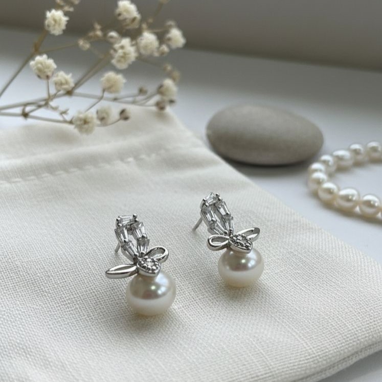 ARETES ENCHAPE GOTAS BRILLANTE