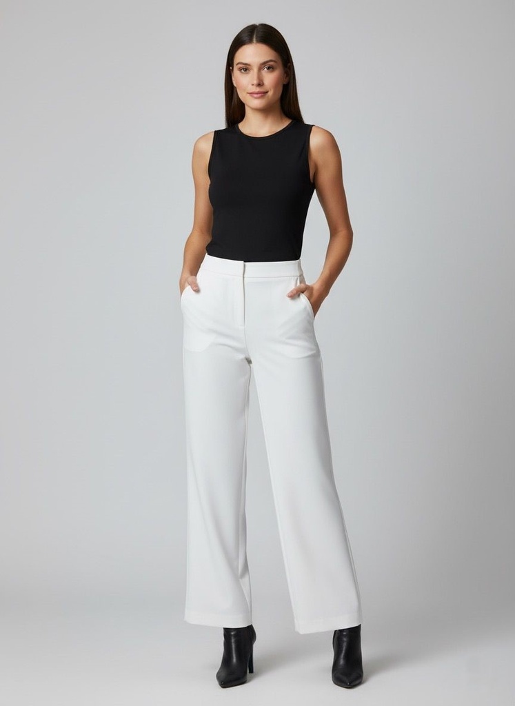 MICHEL PANTALON BLANCO MUJER 9656