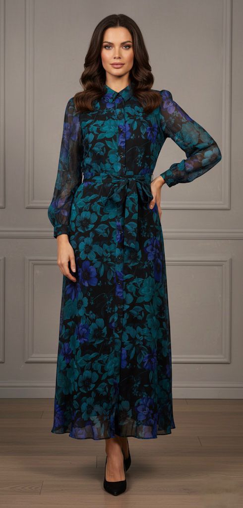 JULIA JORDAN NGR FLRS-VRD-AZUL ZZJJ40443