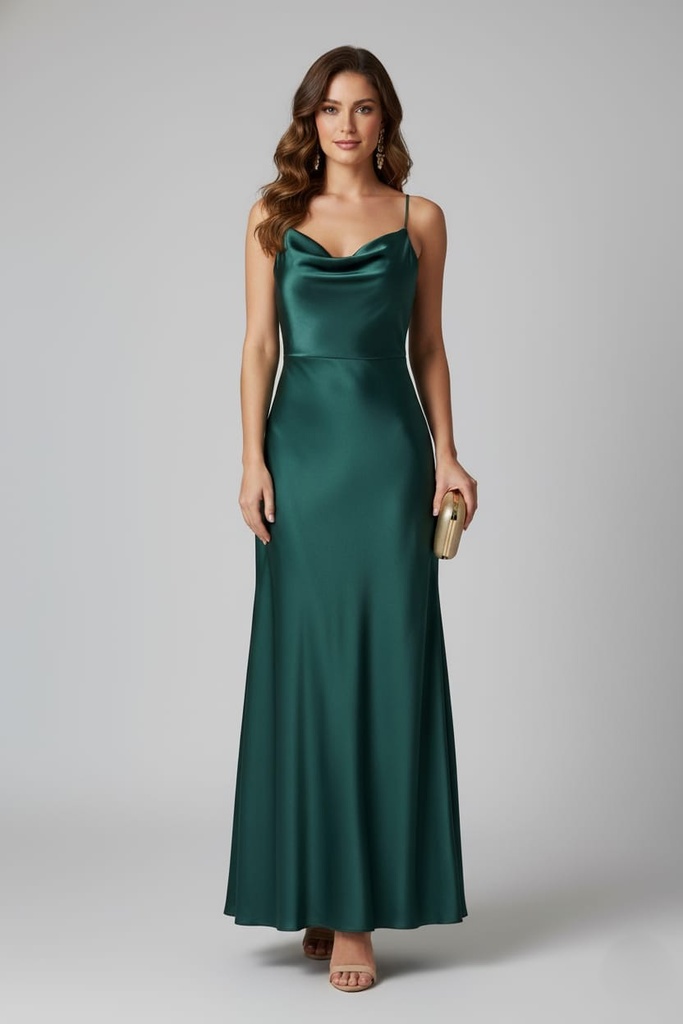 MANIJU VESTIDO VERDE SATIN MM2512