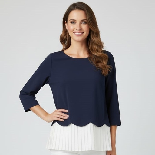 ESSENTIALS BLUSA MUJER  AZUL MARINO 11248007