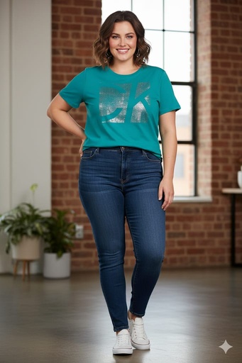 CALVIN KLEIN CAMISETA AQUA BRILLANTE 57151