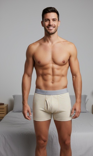 [608932B] GAP BOXER BEIGE LINEAS BLC HOMBRE