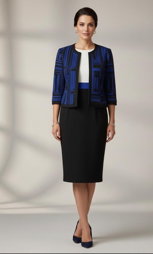 [66056] STUDIO ONE CHAQUETA-VESTIDO NGR-AZUL