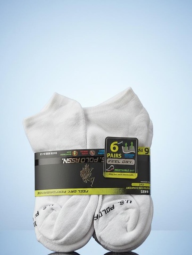 [662239095754] POLO SET CALCETINES BLANCO 6PZS