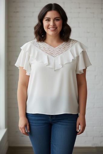 [6939] ESPRESSA BLUSA MUJER BLANCO