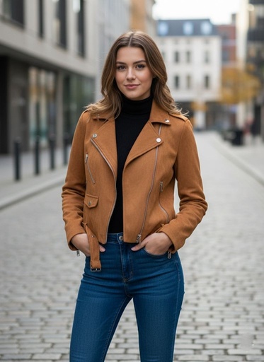 [70307T] MICHEL CHAQUETA TAN MUJER