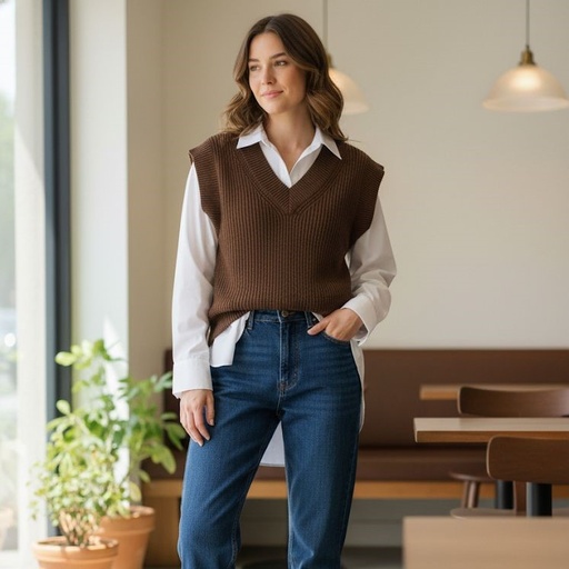 AMBIANCE CHALECO CAFE MUJER 73630