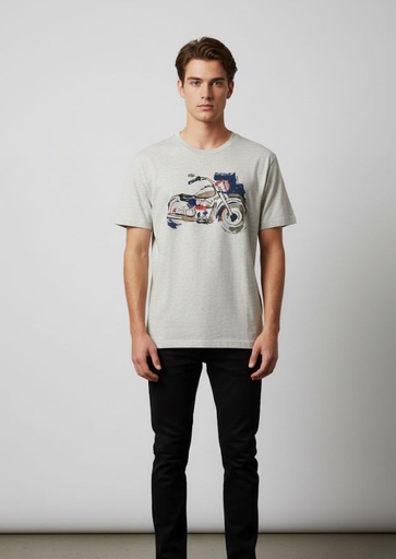 BANANA CAMISETA BEIGE MOTO HOMBRE 748874