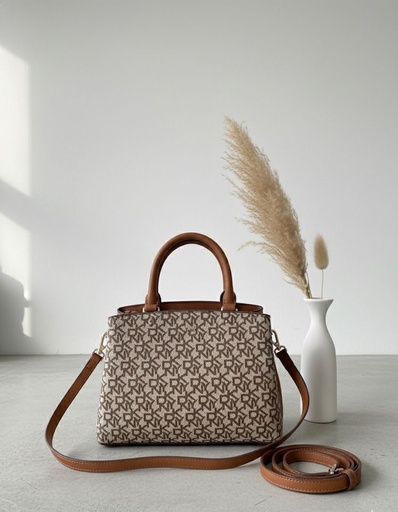 [755406124224] DKNY CARTERA CAFE-BEIGE PEQUEÑA