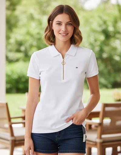 TOMMY CAMISETA BLANCO MUJER 76J1536B