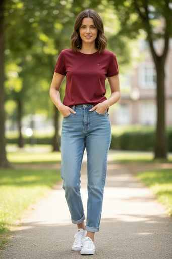 TOMMY CAMISETA OCRE MUJER 76J4883O