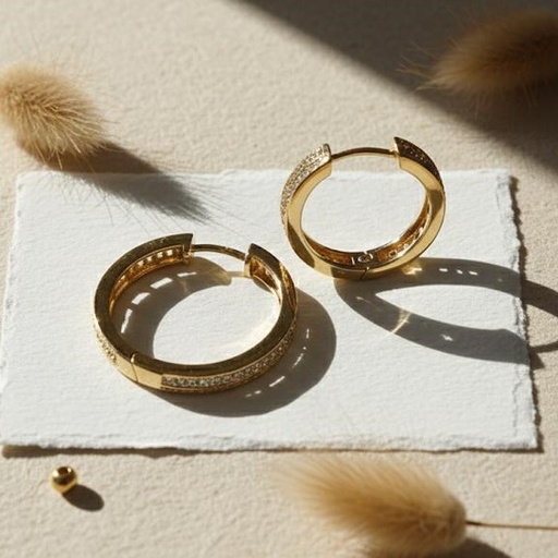 [AE066] ARGOLLAS  DORADAS BRILLO MED.