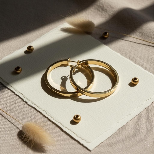 [AE073] ARGOLLAS DORADAS CHATAS 37MM