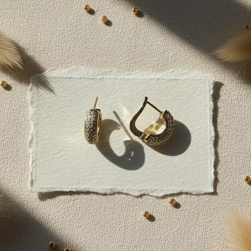 [AR0213] ARGOLLA ENCHAPE DORADA BRILLANTE