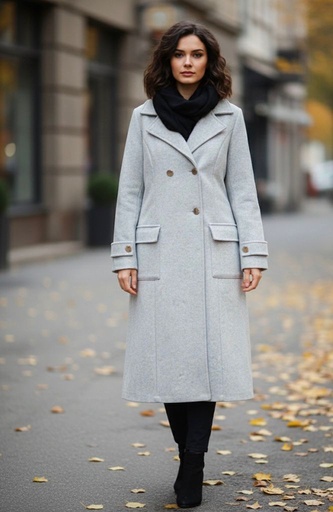 [HMJ20765A] HAUTE MONDE ABRIGO GRIS MUJER HMJ20765A