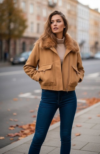 HAUTE MONDE HAQUETA KHAKI MUJER HMJ20977K