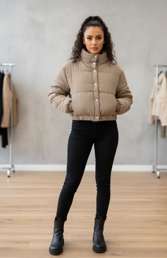 ACTIVE CHUMPA BEIGE MUJER J13318B