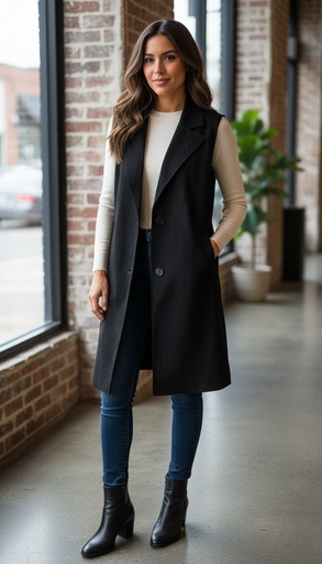 ACTIVE CHALECO NEGRO MUJER J13576