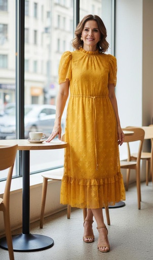 JULIA JORDAN VESTIDO MUJER MOSTAZA JJ38531