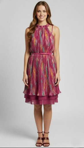 [JS1A2760] JESSICA SIMPSON VESTIDO FUCSIA