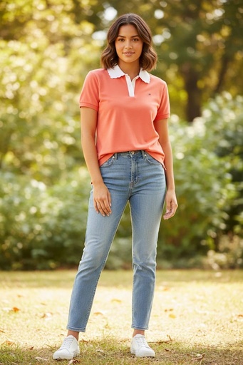 [P31HN231] TOMMY  CAMISETA SALMON MUJER