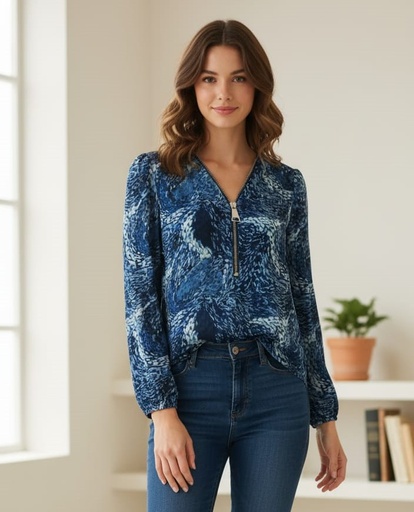 PREMISE BLUSA MUJER AZUL MARINO PS682017