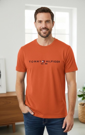 [78J6318] TOMMY CAMISETA NARANJA HOMBRE