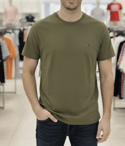 TOMMY CAMISETA VERDE OLIVO HOMBRE 78JA562VO