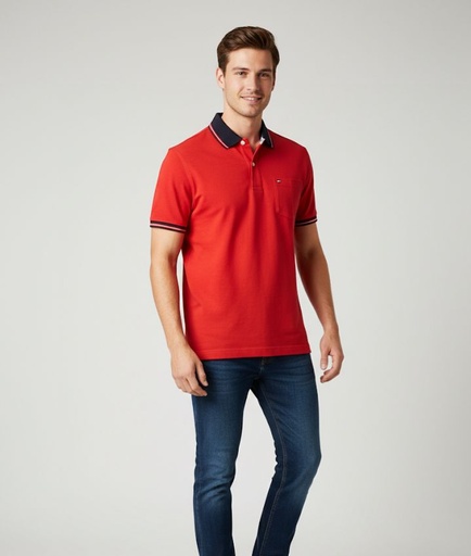 [78JA627] TOMMY CAMISETA ROJO HOMBRE