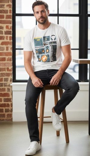 [796567] OLD NAVY CAMISETA HOMBRE BLANCO-RADIO