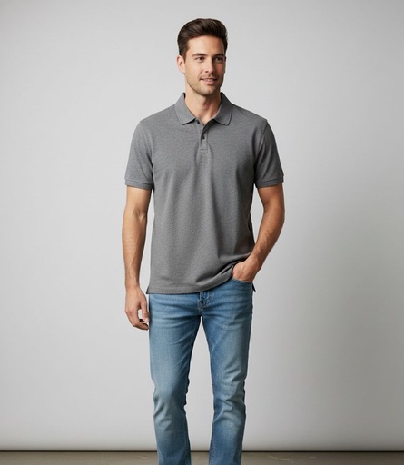 [797981G] BANANA CUELLO POLO GRIS