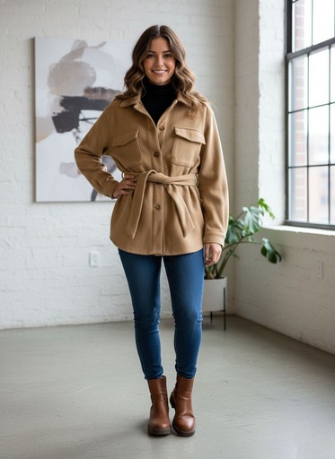 LOVE TREE ABRIGO CAMEL MUJER 80052JYC