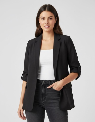 [80080JYN] LOVE TREE BLAZER NEGRO MUJER