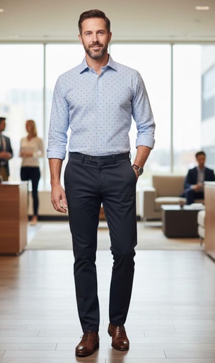 [801243AC] BANANA CAMISA CELESTE PNTS AZUL HOMBRE