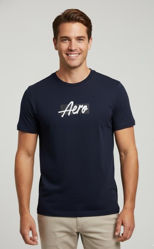 [8800] AEROPOSTALE CAMISETA C/R AZUL MARINO