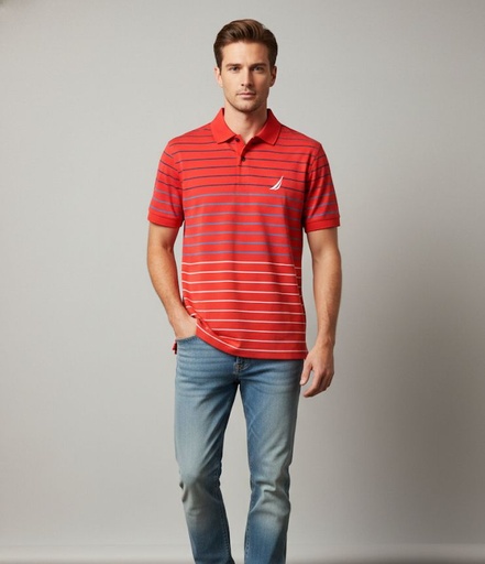 [888079619626] KR8202/ROJO LINEAS AZUL-CELESTE