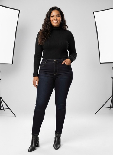 [90323XL] WAX JEANS AZUL OSCURO MUJER