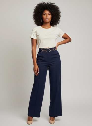[9444] MICHEL PANTALON AZUL MARINO RECTO