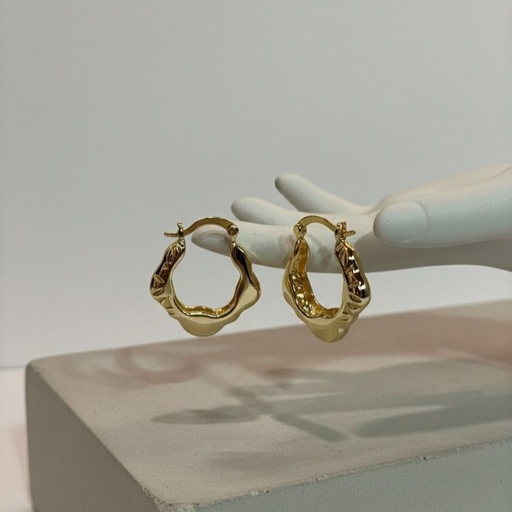[AE0296] ARGOLLA ENCHAPE DORADO FLRS