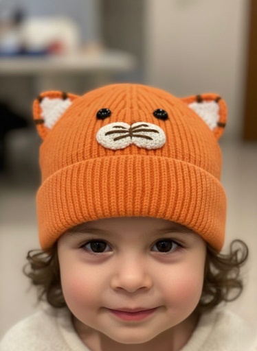 [K019N390] GORRO NARANJA NIÑ@S C/OREJA