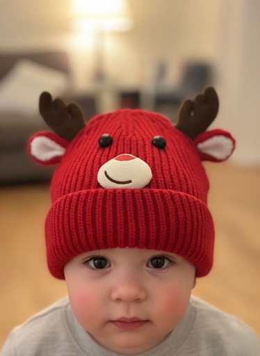 [K019R390] GORRO ROJO RENO NIÑ@S